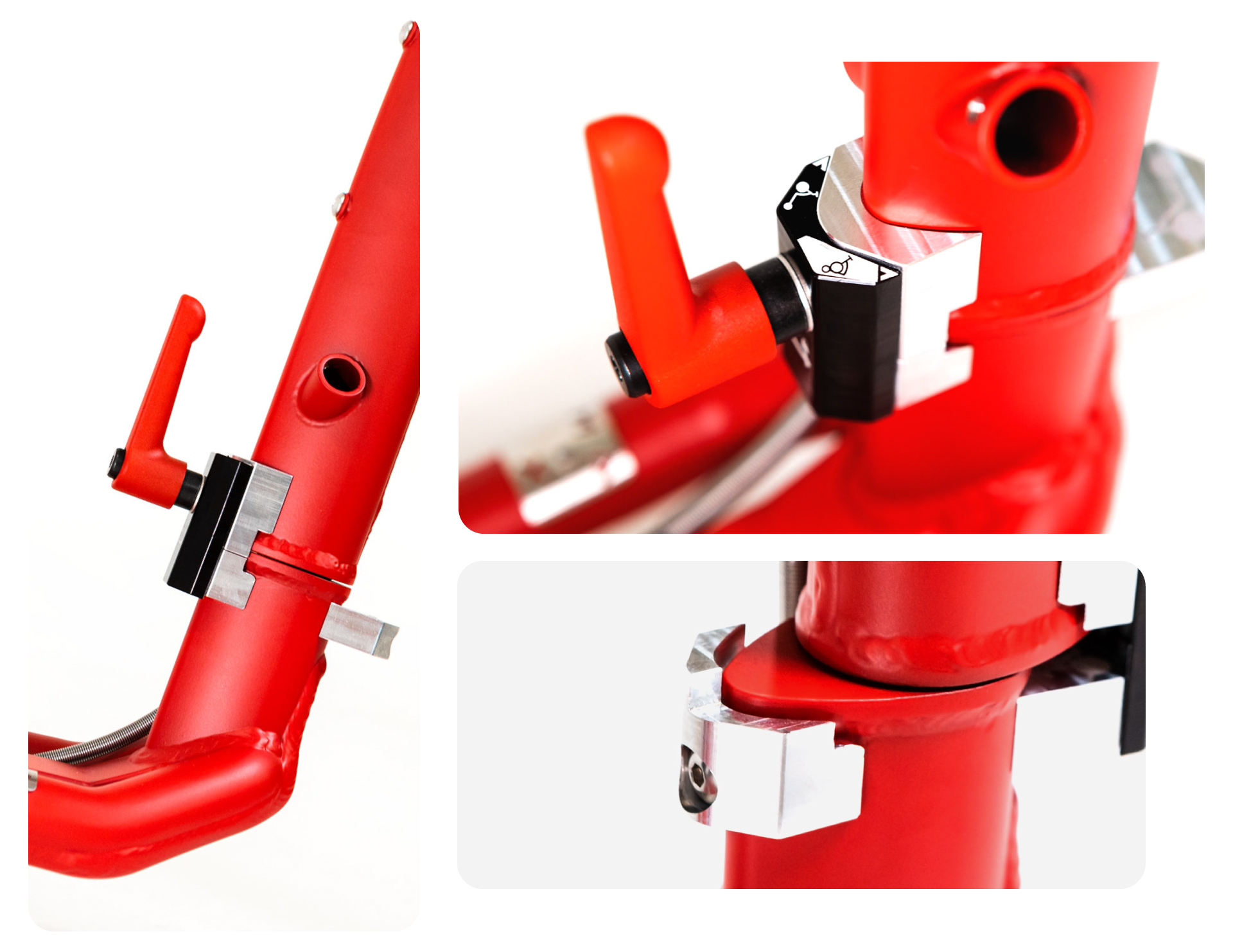 New folding mechanism (CNC-machined, removable)